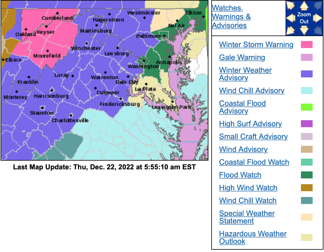 Weather Bulletin : Various Winter / Wind Advisories In Effect Across ...