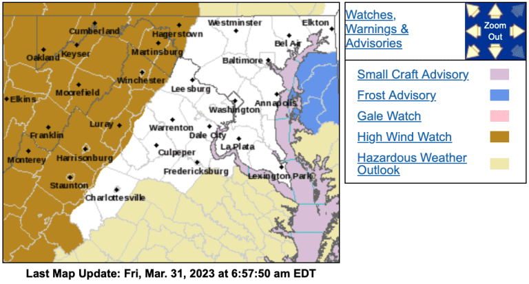 High Wind Watch For Much Of The Blue Ridge Saturday (Includes BRP & Wintergreen Resort)