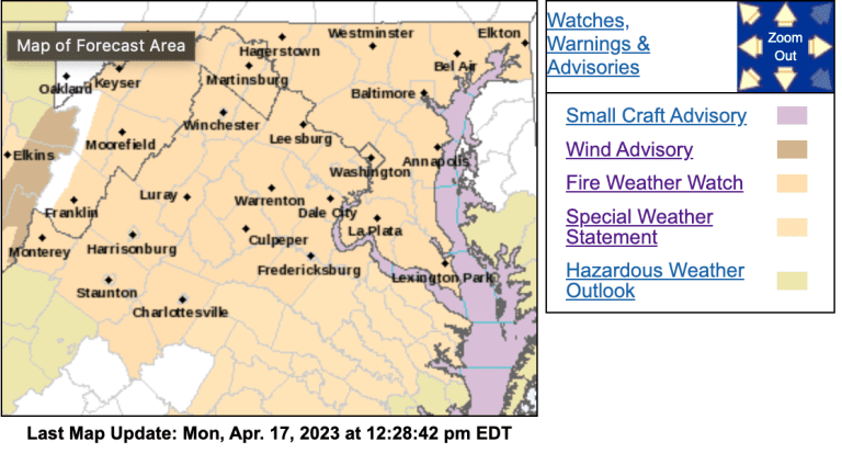 Fire Weather Watch : (Upgraded to RED FLAG WARNING)