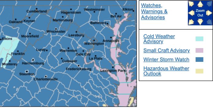 Significant Winter Storm Headed For Much Of Virginia Sunday / Monday ...